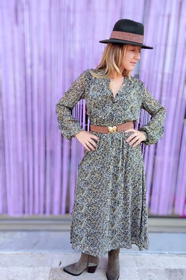 ceinture élastique en lurex cuivré Monica