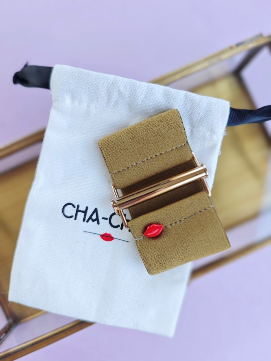 bracelet-manchette-elastique-gaya-vert-ocre