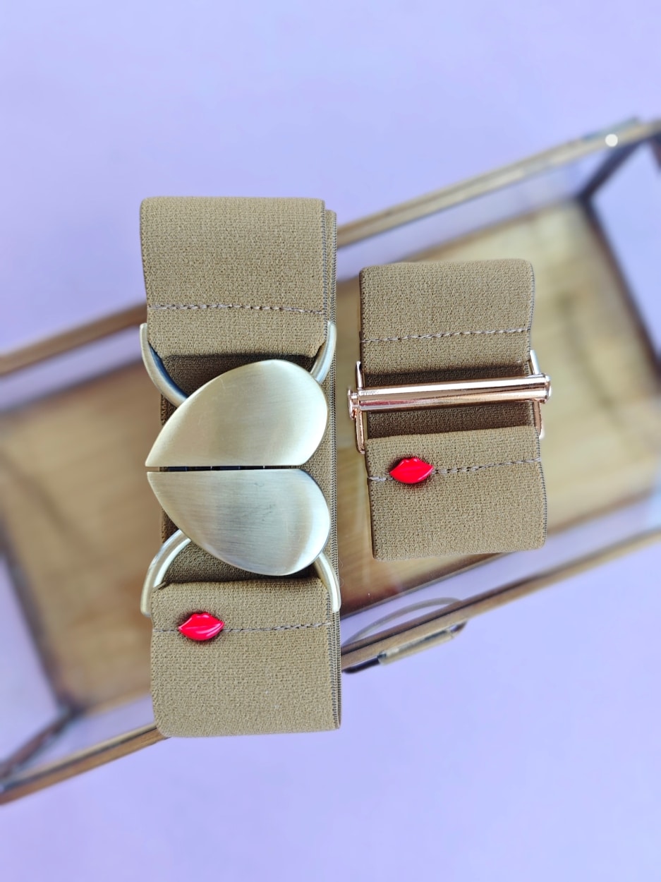 bracelet-manchette-elastique-gaya-vert-ocre2