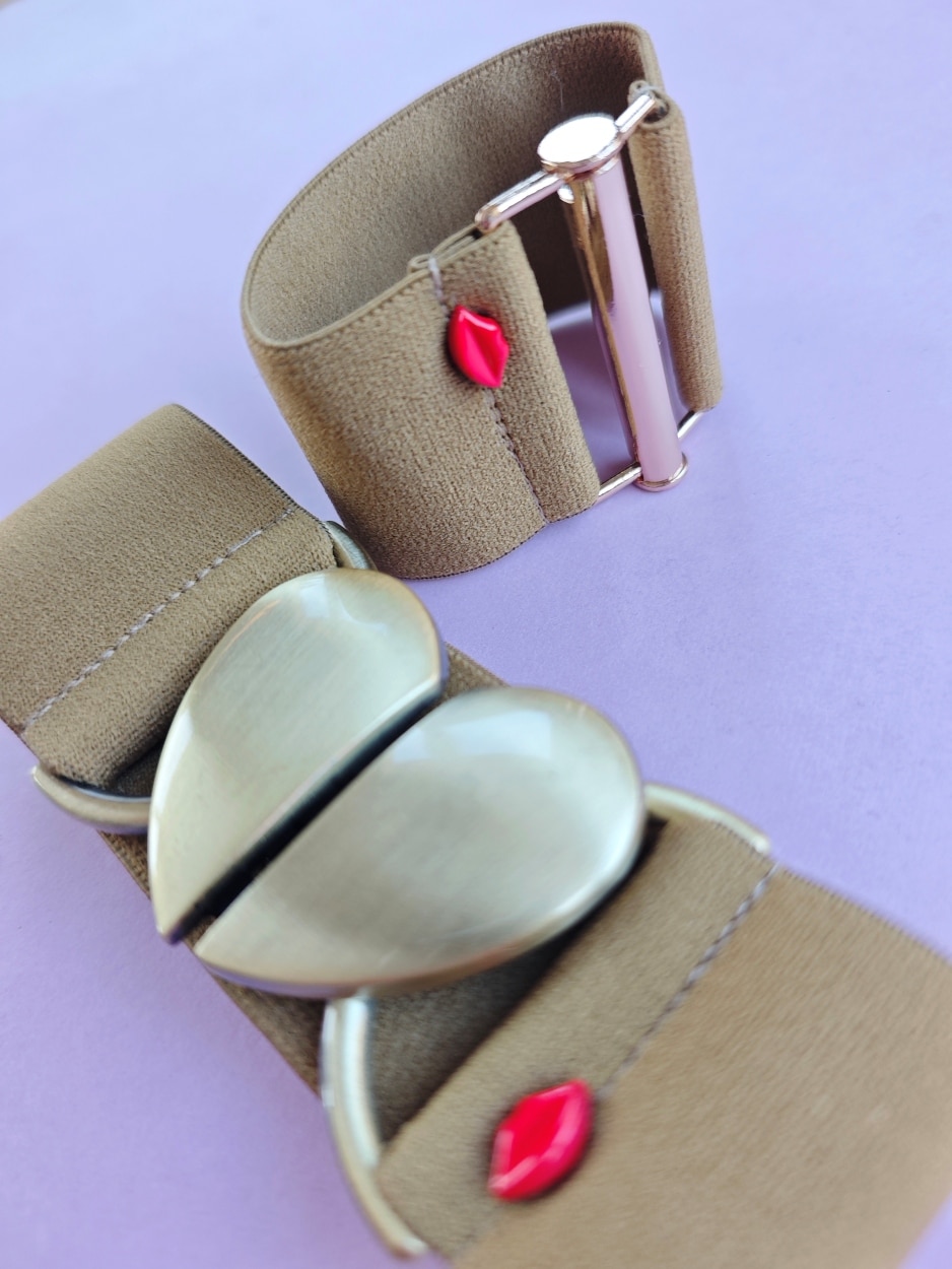 bracelet-manchette-elastique-gaya-vert-ocre3