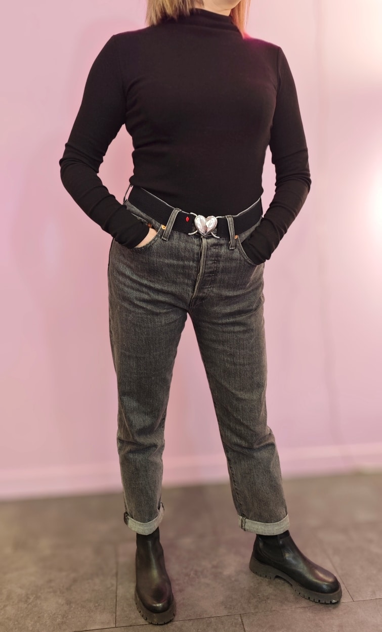 ceinture-elastique-georgia-noire-portée