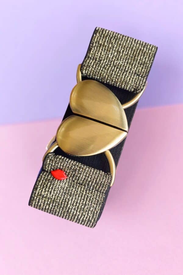 ceinture élastique lurex doré Marina