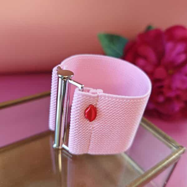 manchette Rosalia rose uni