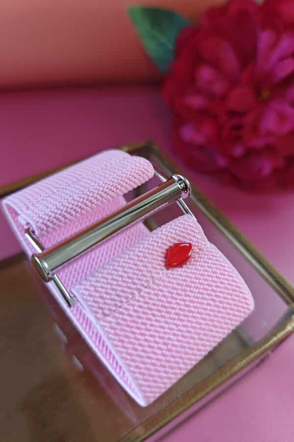 manchette Rosalia rose uni