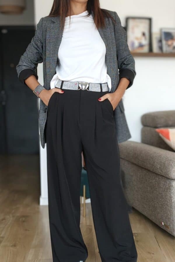 ceinture élastique argentée Lara