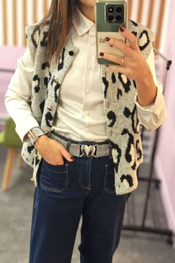 ceinture élastique argentée Lara