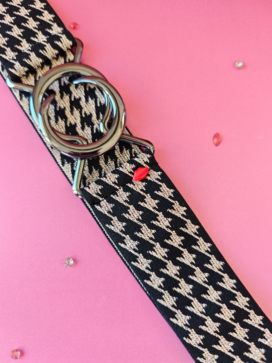 ceinture élastique pied-de-poule teresa