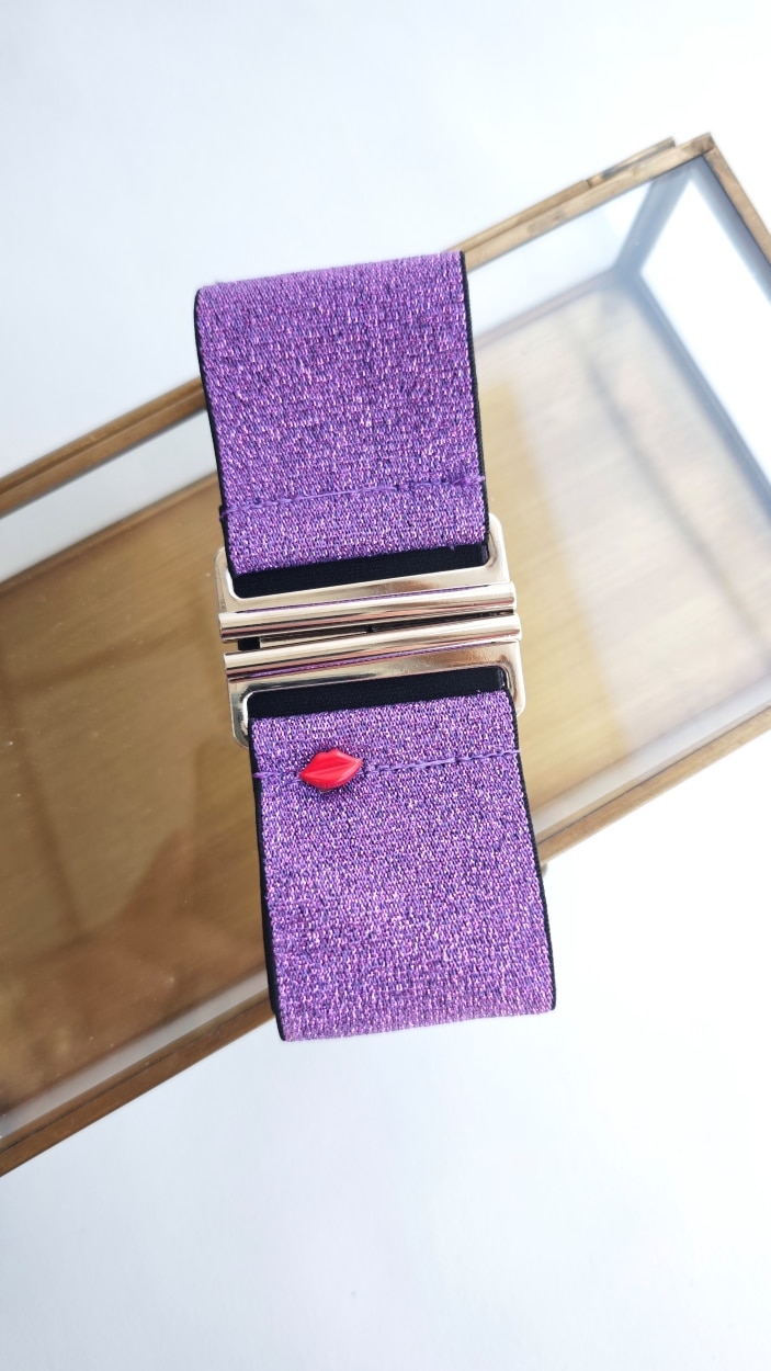 ceinture-elastique-sara-violet-pailleté