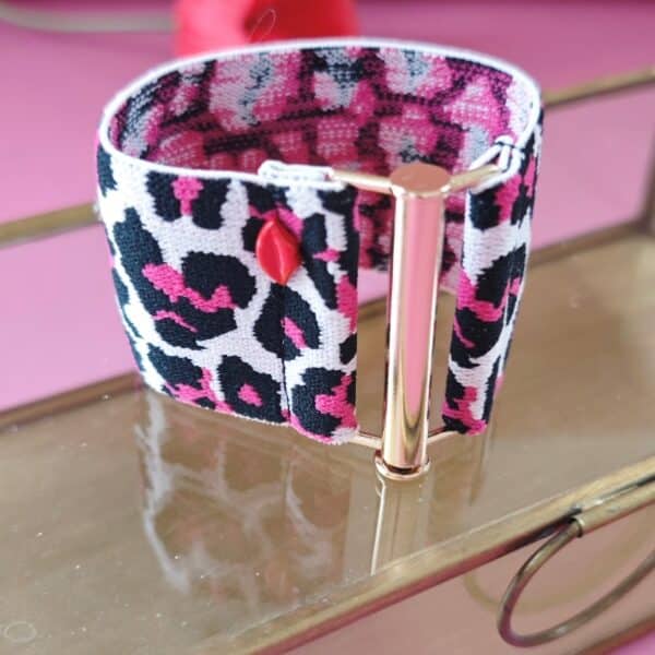manchette léopard rose Livia