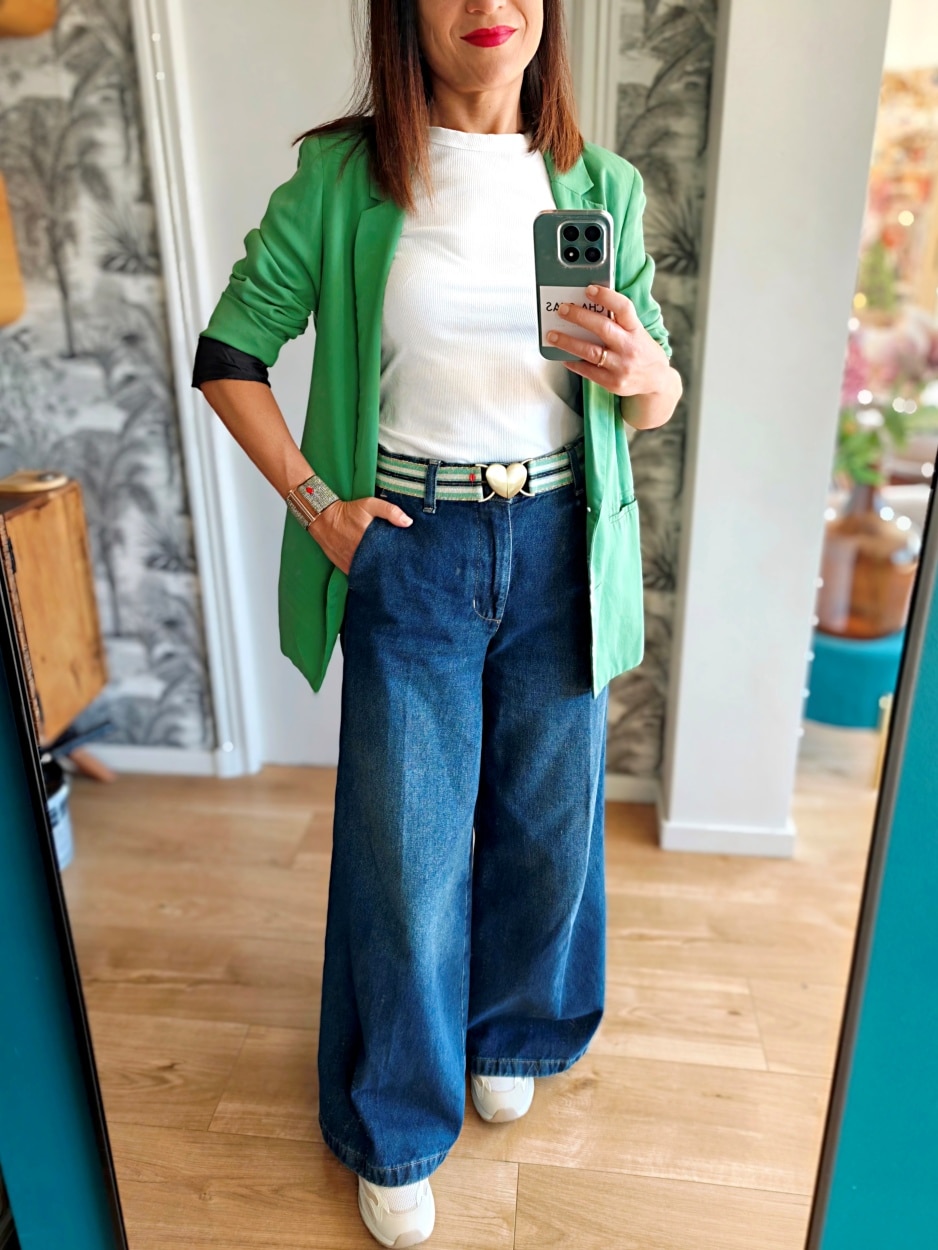ceinture-elastique-muticolore-vert-sauge-laura-portee