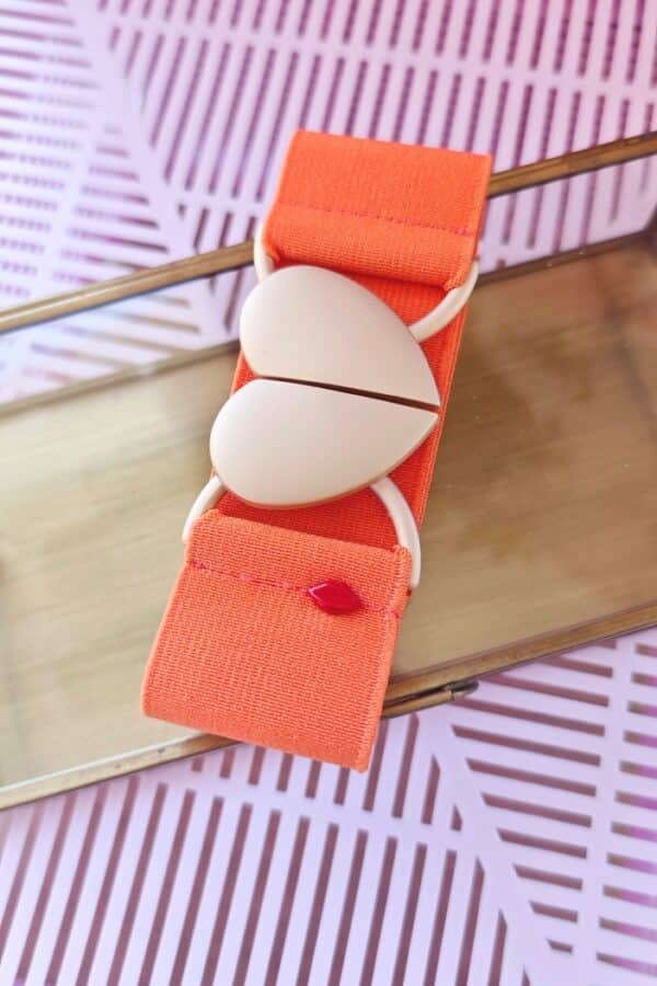 ceinture-élastique-orange-Magda