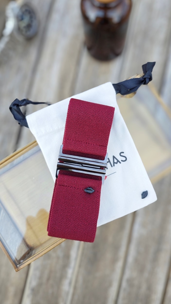 ceinture-élastique-bordeaux-homme