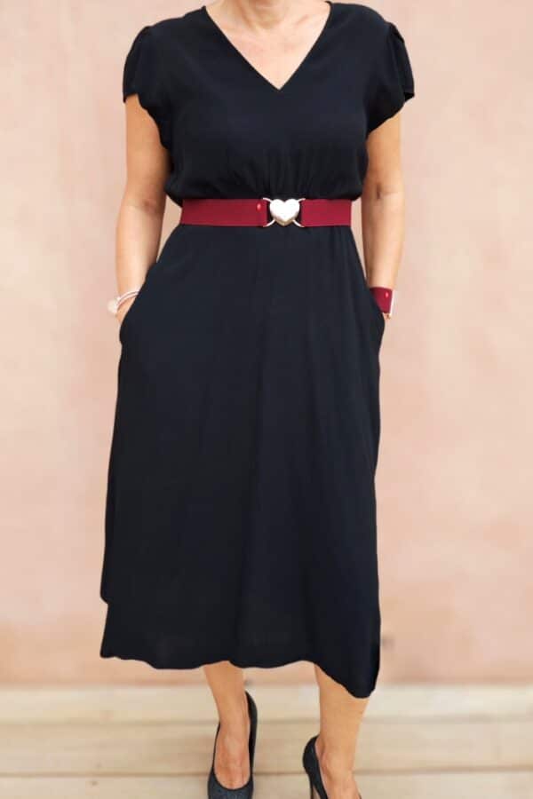 ceinture élastique bordeaux Eva