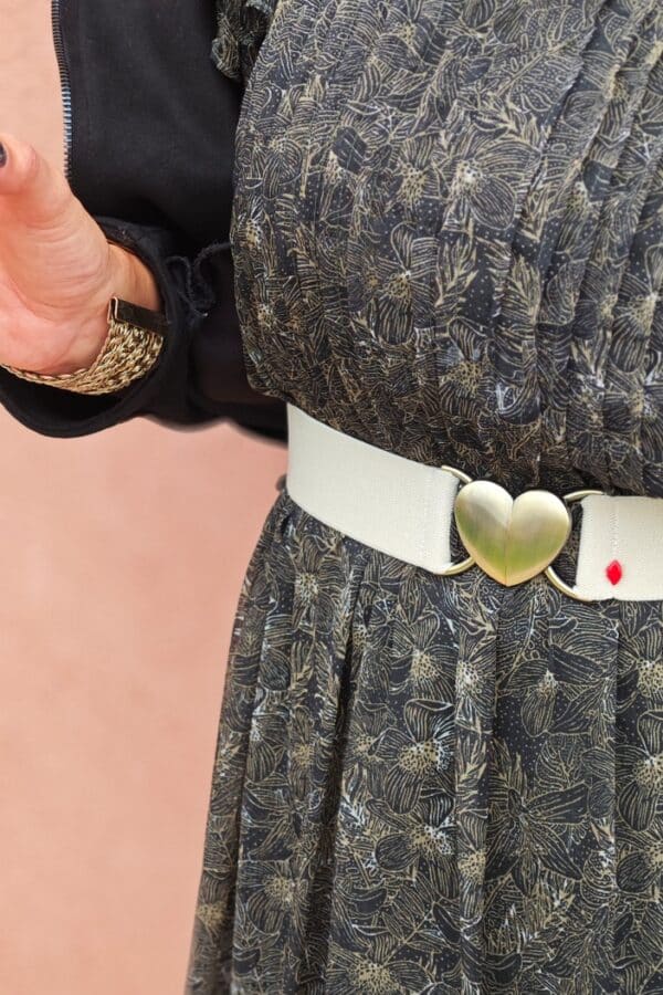 ceinture élastique écrue Leona