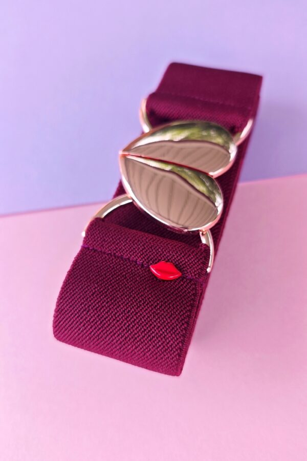 ceinture élastique bordeaux Eva