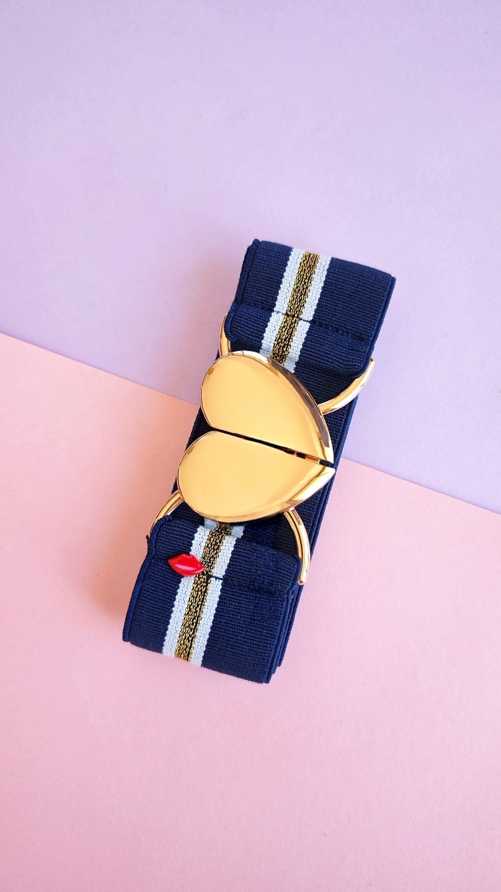 ceinture-elastique-marine-et-dorée-lana