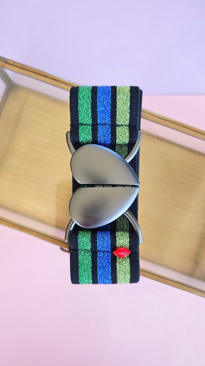 ceinture-elastique-vert-pailleté-veronika