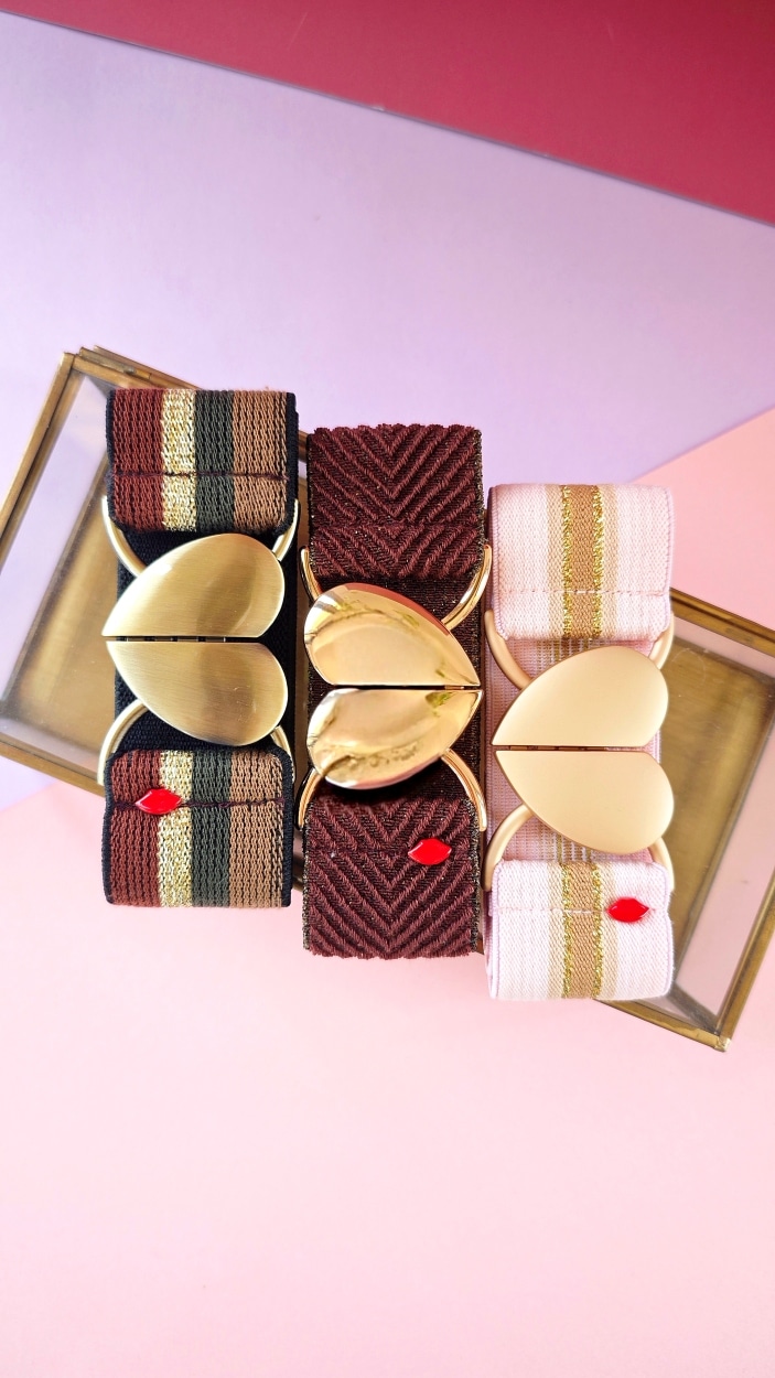 trio-ceintures-elastiques-marrons-rose