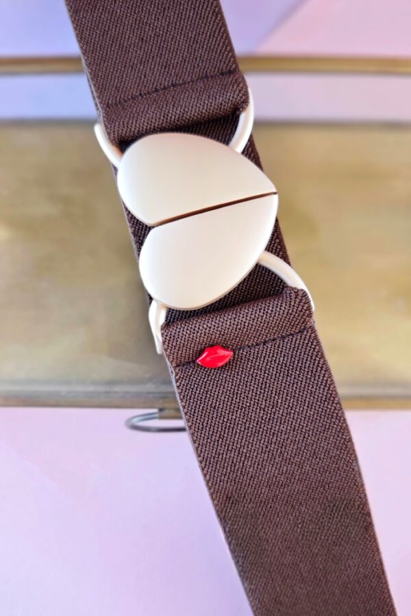 ceinture élastique marron chocolat