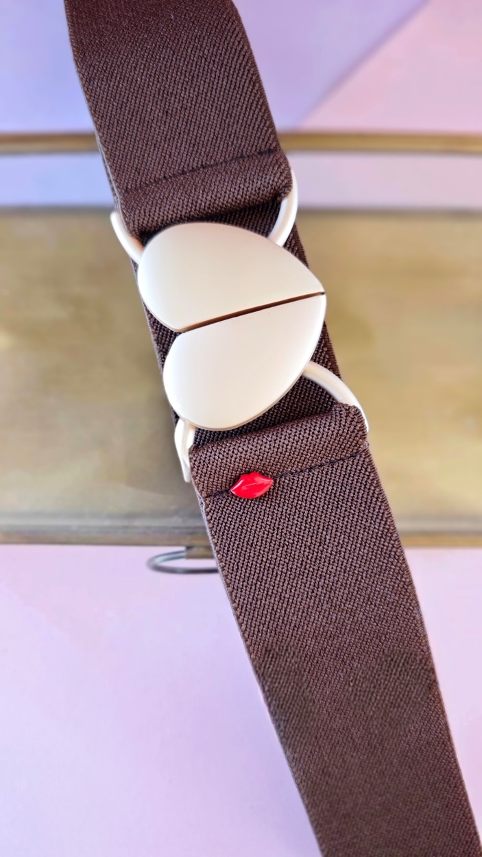 ceinture élastique marron chocolat