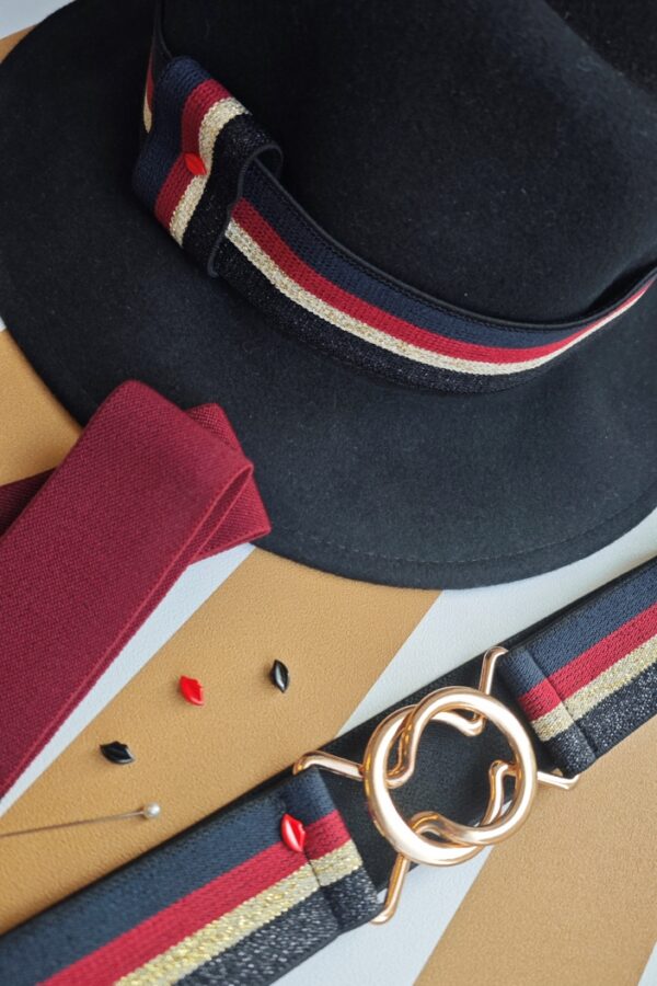 bandeau élastique tour de chapeau multicolore Ornella