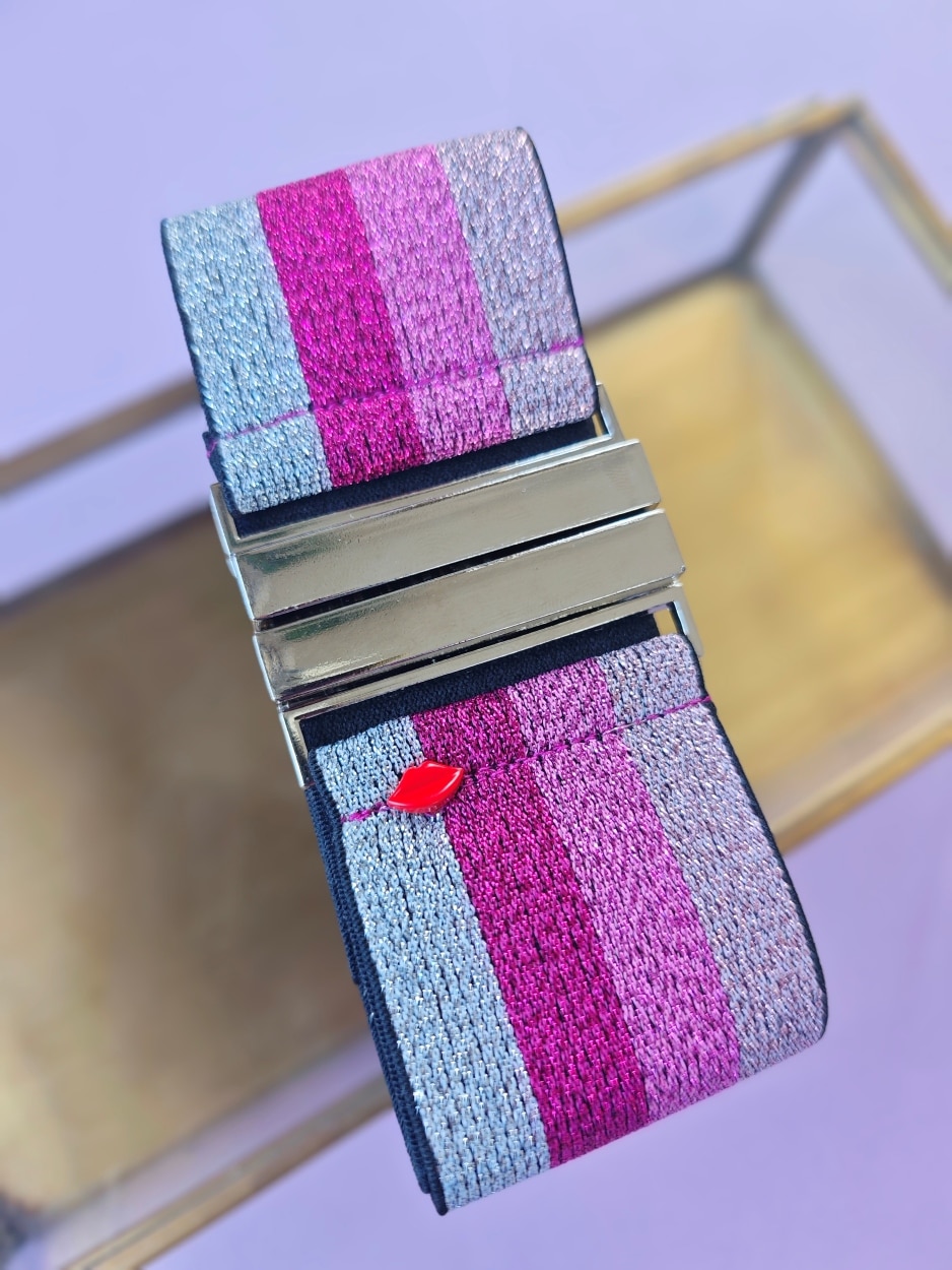 ceinture-elastique-large-lolita-multi-rose-boucle-argentée2