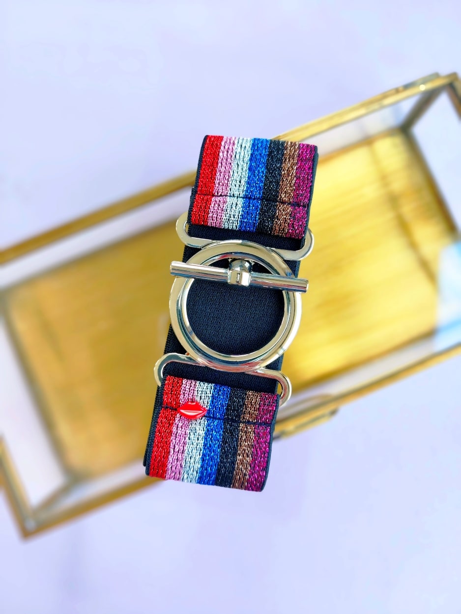 ceinture-elastique-multicolore-jemma-anneau-argenté2
