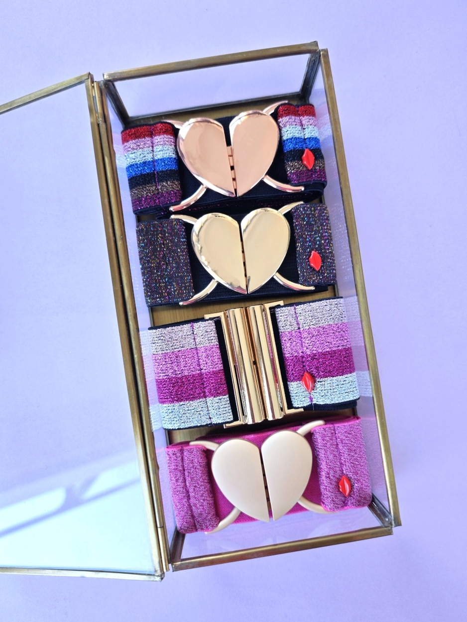 coffret bijou de 4 ceintures élastiques Cha-Chas