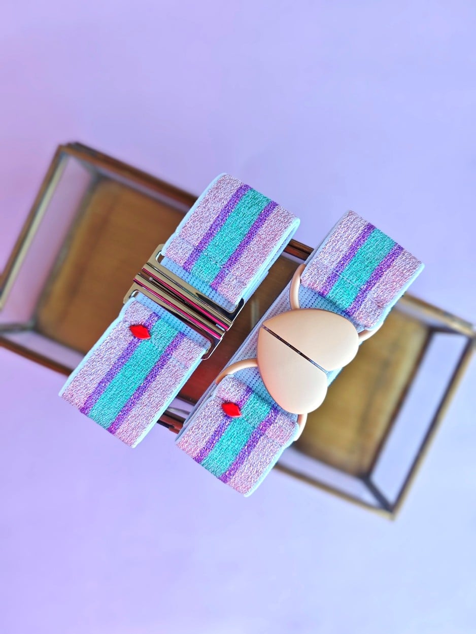 ceinture-elastique-lina-lurex-rose-vert-violet-duo