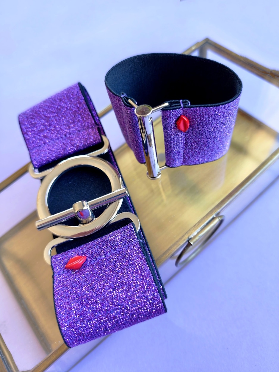 bracelet-manchette-elastique-sara-lurex-violet-paillette2