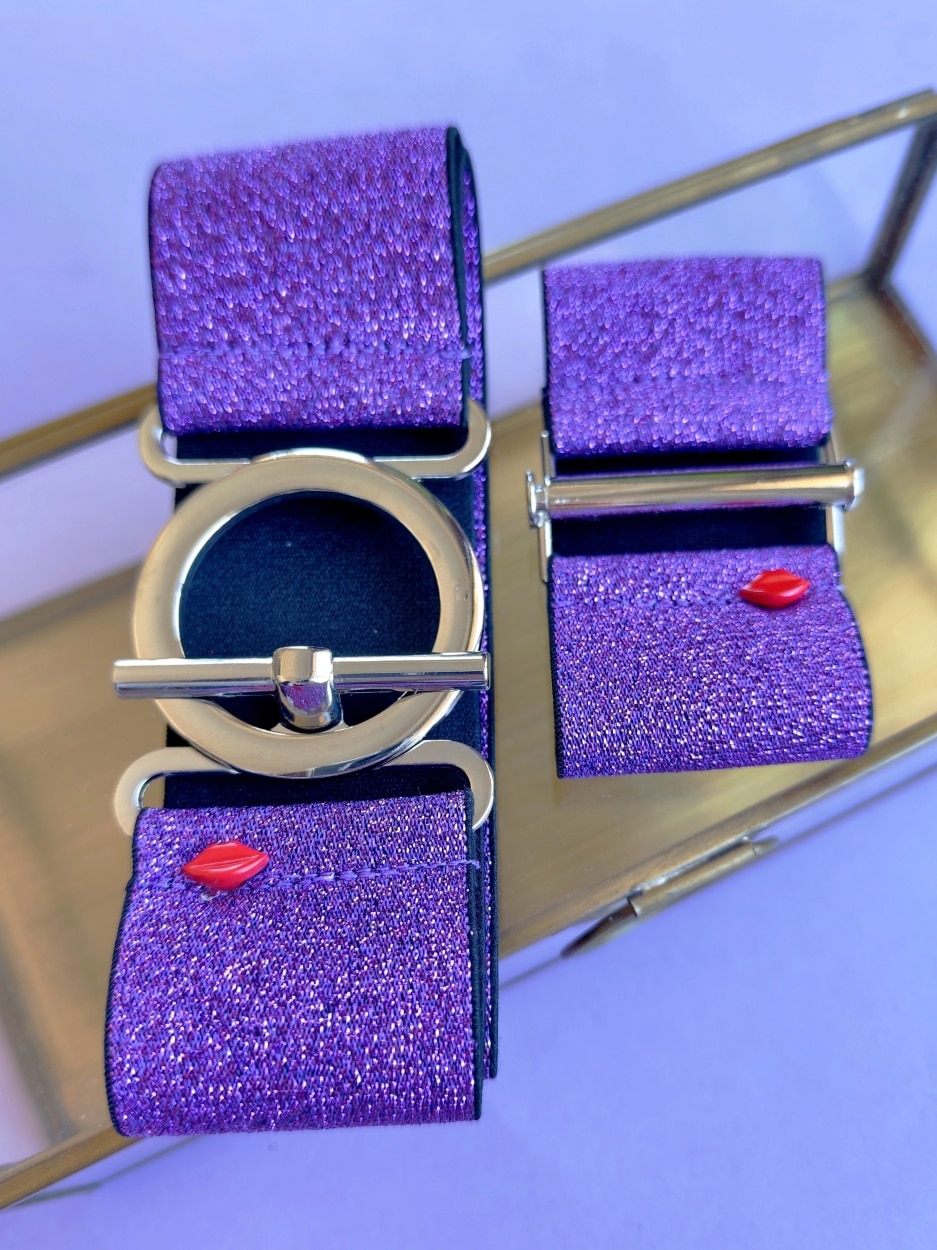 bracelet-manchette-elastique-sara-lurex-violet-paillette3