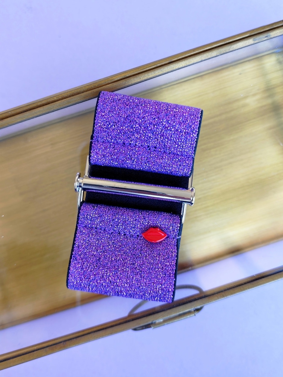 bracelet-manchette-elastique-sara-lurex-violet-paillette4