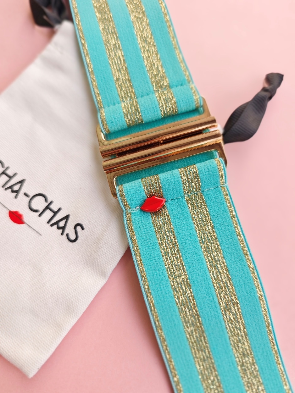 ceinture-elastique-celia-bleu-turquoise-et-doree