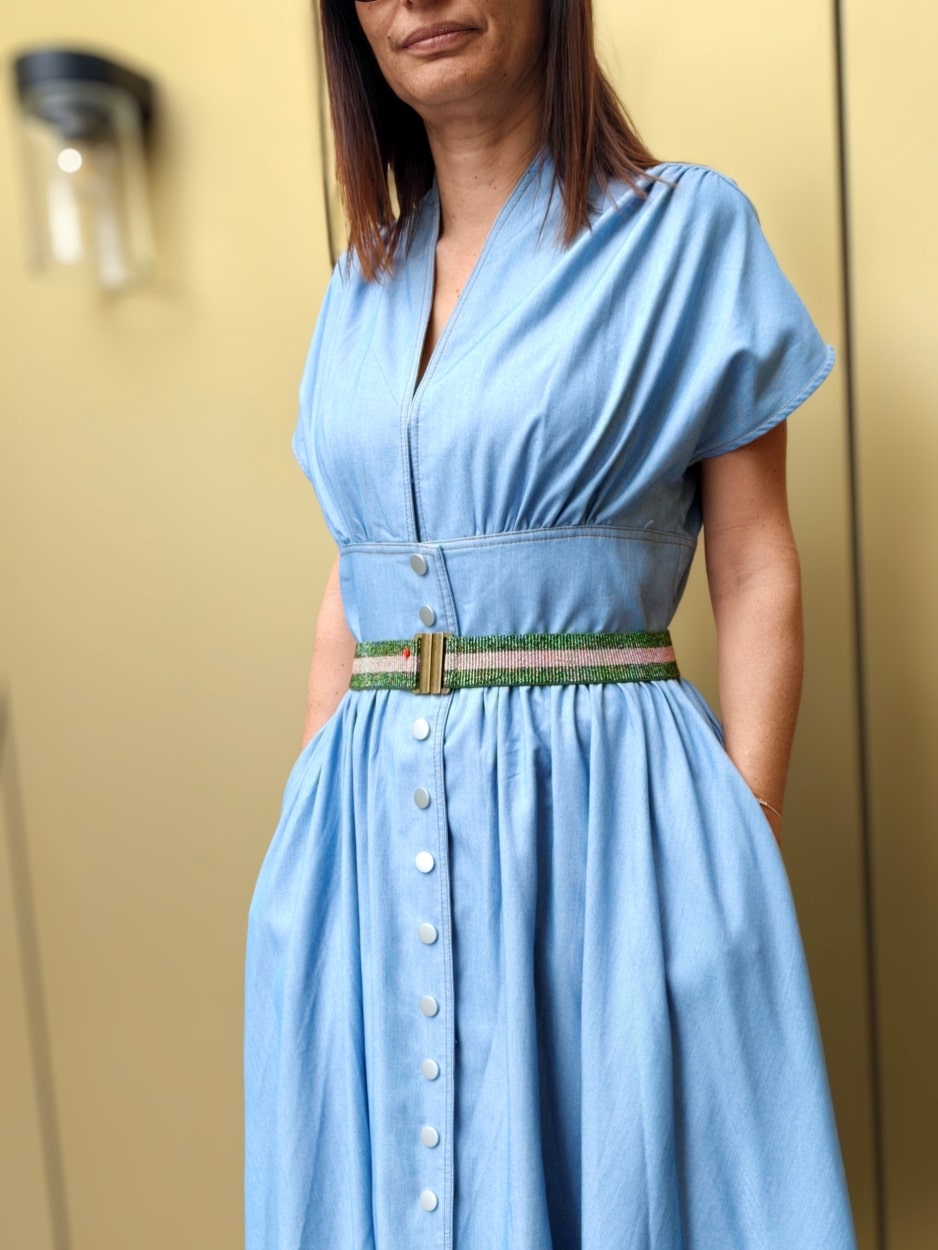 ceinture-elastique-vert-kaki-et-rose-tessa-bronze-portee