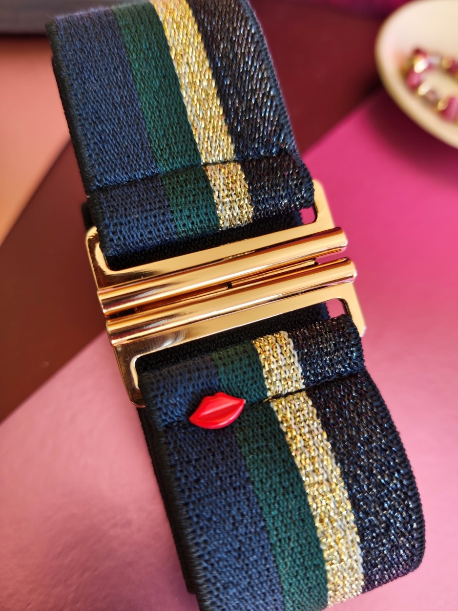 ceinture-elastique-verte-flavia-boucle-doree-simple